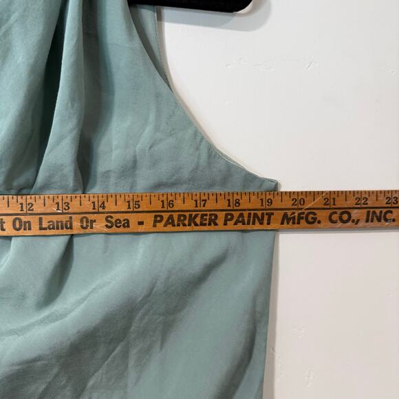 Abercrombie & Fitch Women's High Neck Column Dress Midi Blue Medium - Picture 8 of 8